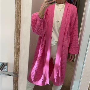 SOLD I love Mr Mittens bubble gum pink cardigan